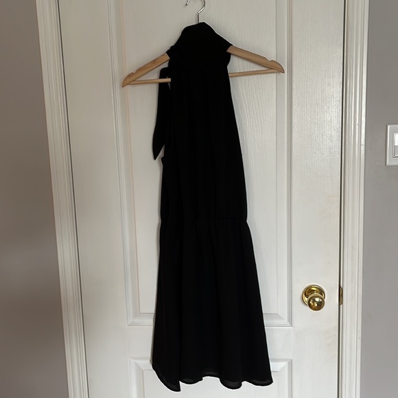 NAIF Black dress with neck tie - Picture 3 of 5